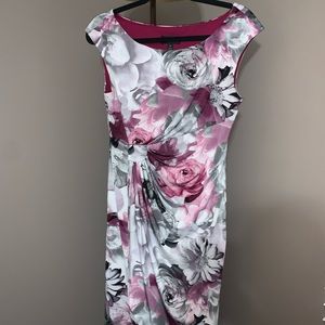 Purple, Pink And Gray Floral Dress